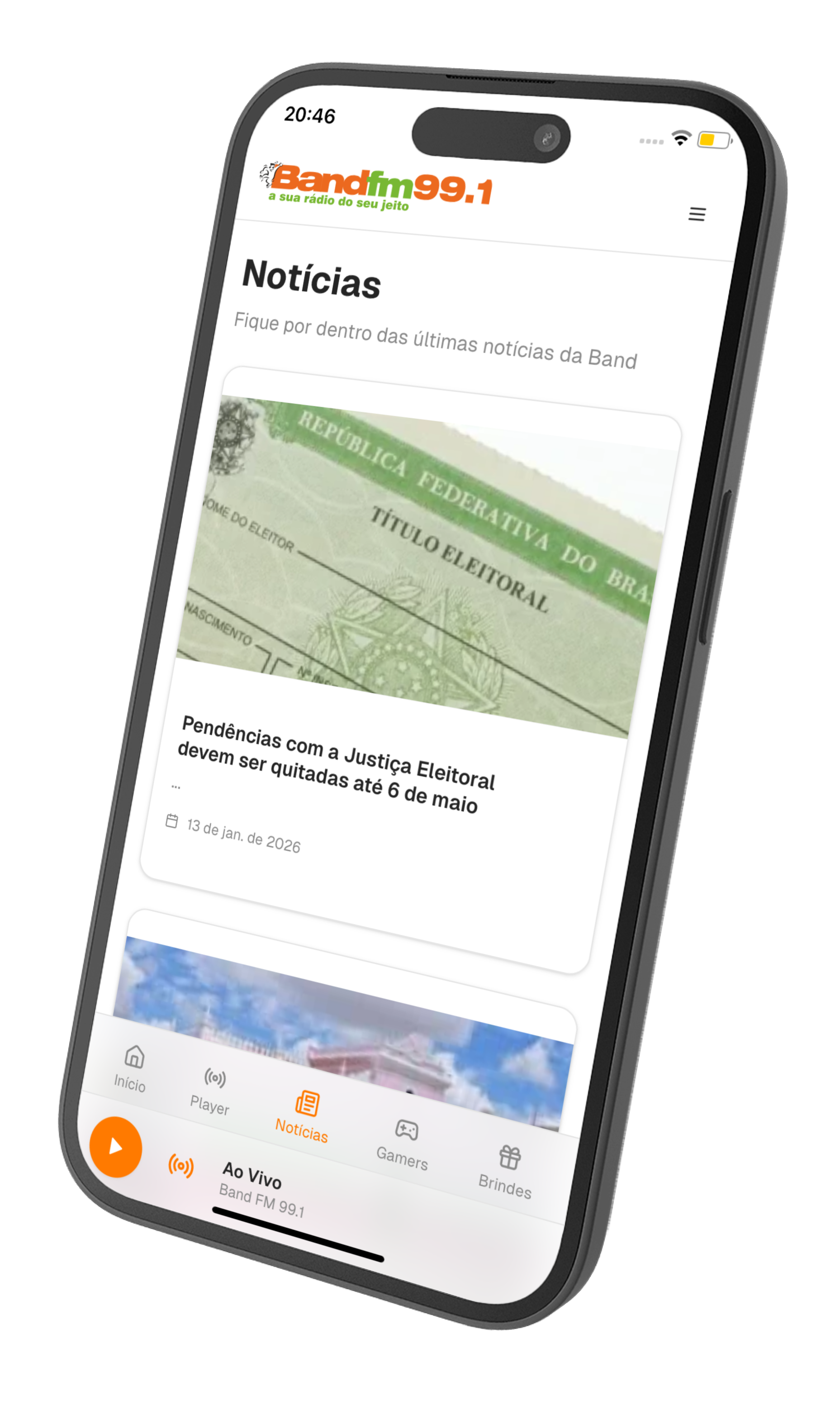Notícias no App