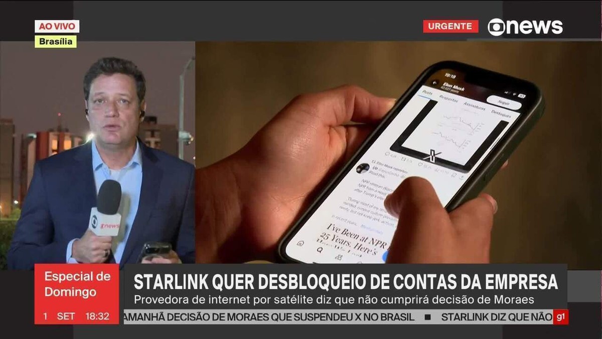 Starlink informa ao presidente da Anatel que não vai cumprir decisão de Moraes sobre suspensão do X | Político