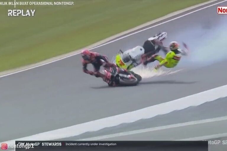 Acidente entre Bezzecchi e Viñales marca sprint da MotoGP